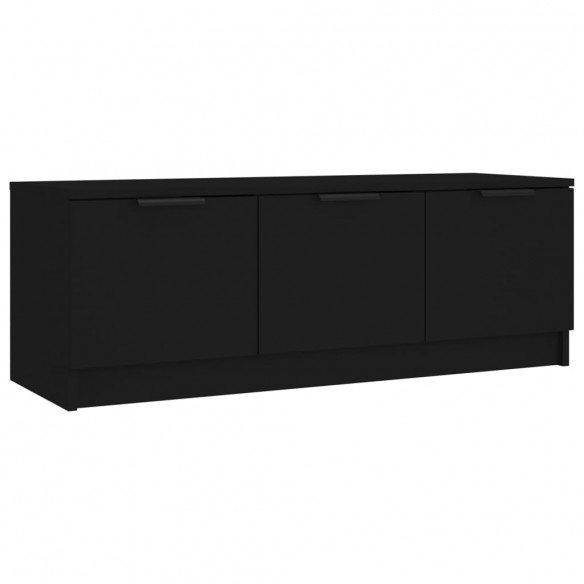 Meuble TV Noir 102x35x36,5 cm Bois d'ingénierie