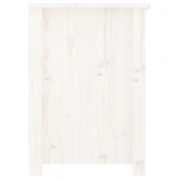 Meuble TV Blanc 103x36,5x52 cm Bois de pin massif