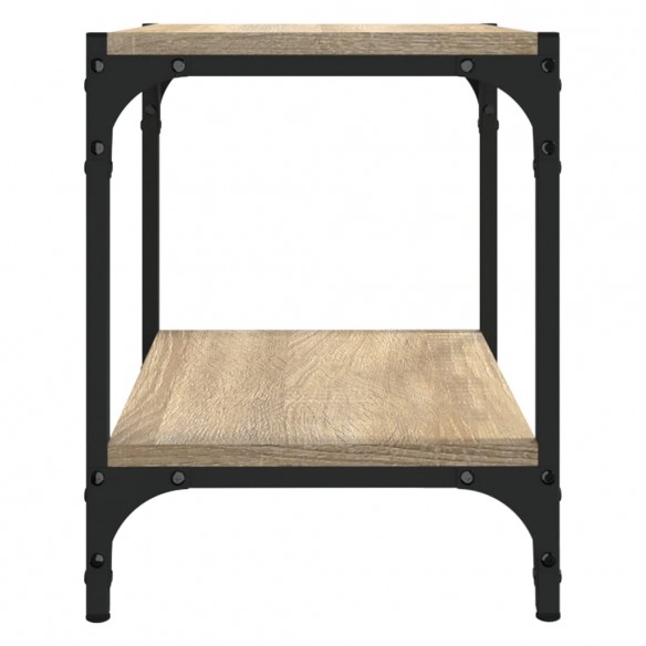 Meuble TV Chêne sonoma 40x33x41 cm Bois d'ingénierie et acier