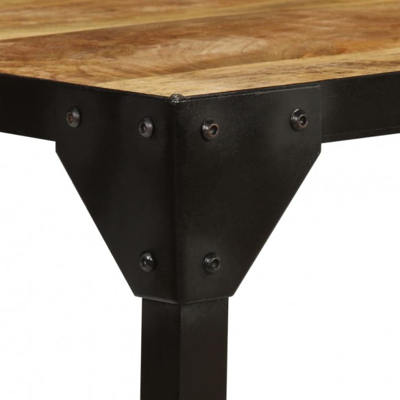 Table basse Bois massif de manguier brut et acier 110 cm