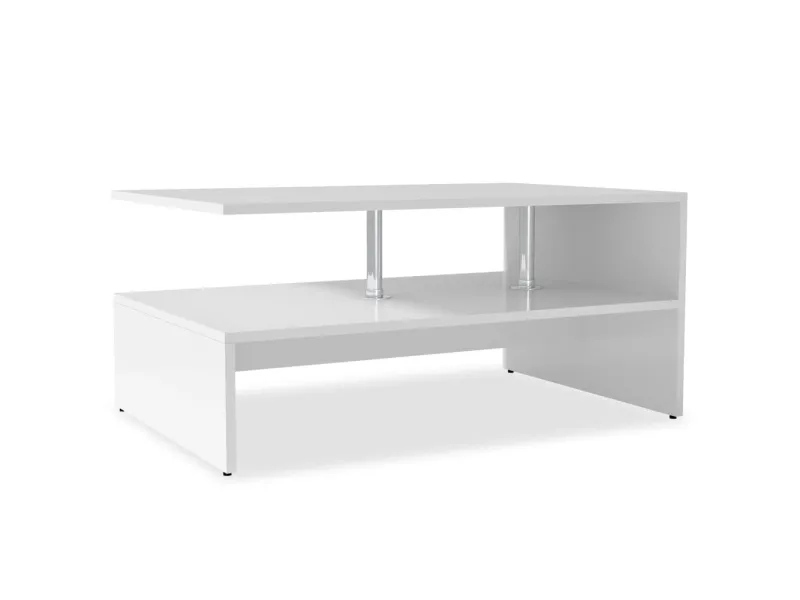 Table basse 90x59x42 cm Blanc