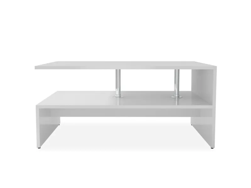Table basse 90x59x42 cm Blanc