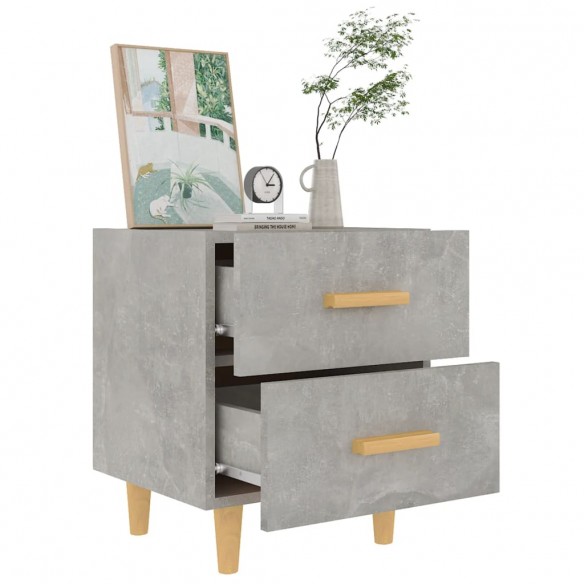 Tables de chevet 2 pcs Gris béton 40x35x47,5 cm