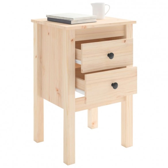 Tables de chevet 2 pcs 40x35x61,5 cm Bois de pin massif