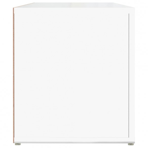 Meuble TV Blanc brillant 100x31,5x35 cm Bois d'ingénierie