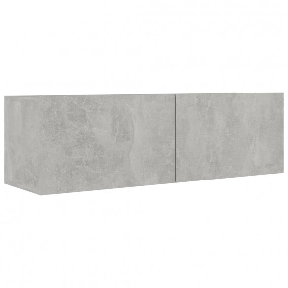 Ensemble de meubles TV 4 pcs Gris béton Aggloméré