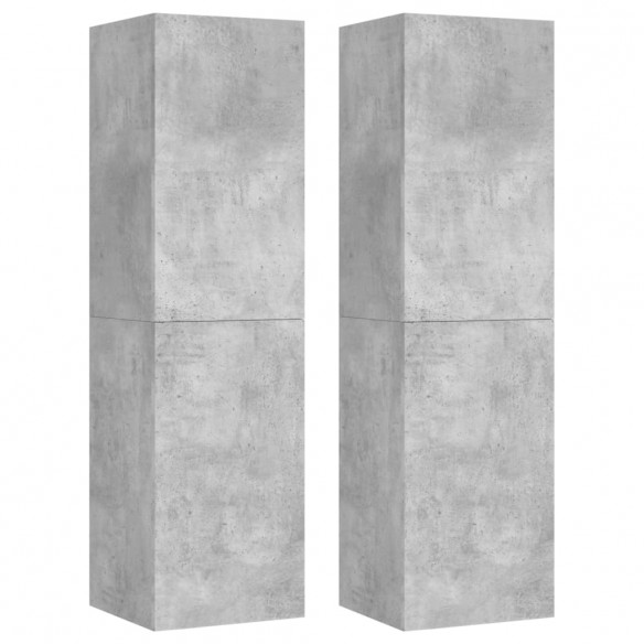 Ensemble de meubles TV 4 pcs Gris béton Aggloméré