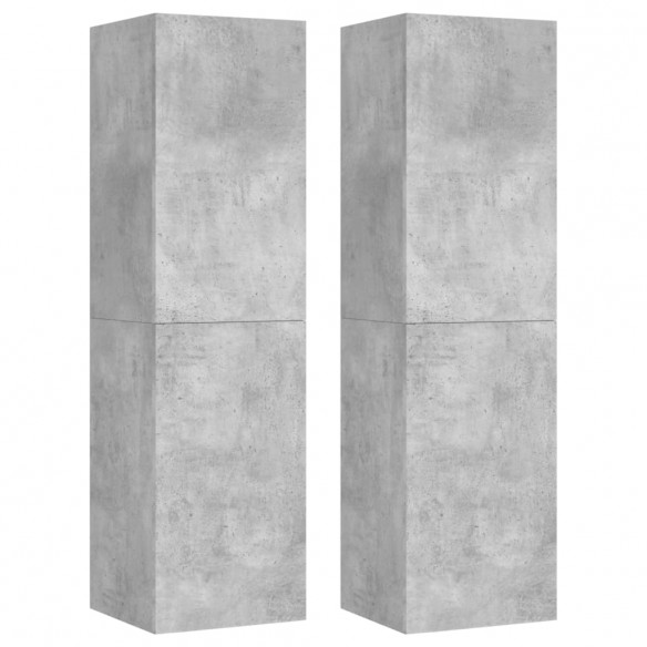 Ensemble de meuble TV 6 pcs Gris béton Aggloméré