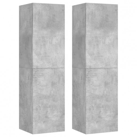 Ensemble de meubles TV 8 pcs Gris béton Bois d'ingénierie