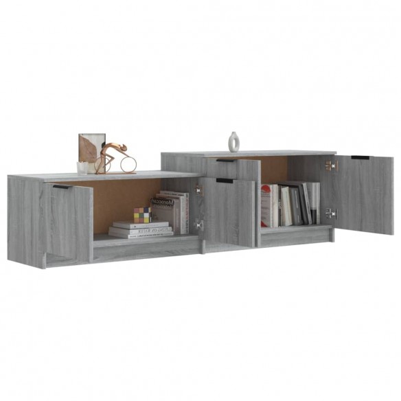 Meuble TV Sonoma gris 158,5x36x45 cm Bois d'ingénierie