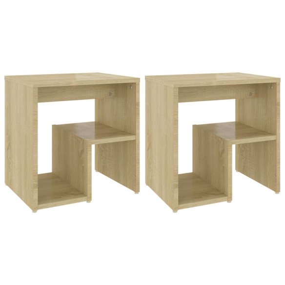 Tables de chevet 2 pcs Chêne sonoma 40x30x40 cm Aggloméré