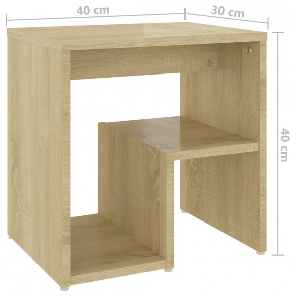 Tables de chevet 2 pcs Chêne sonoma 40x30x40 cm Aggloméré