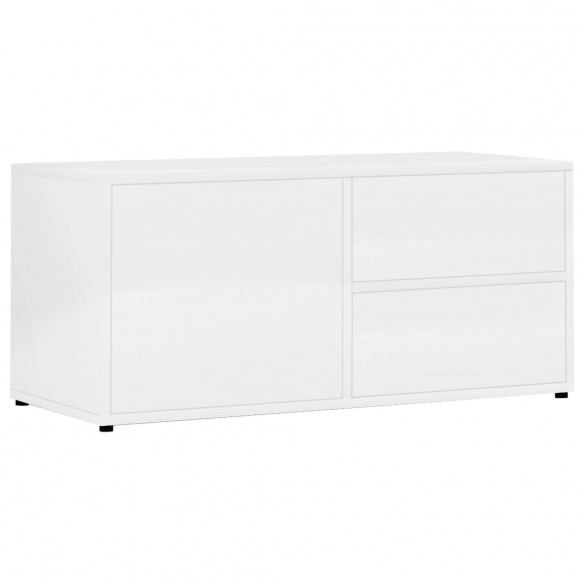 Meuble TV Blanc brillant 80x34x36 cm Aggloméré