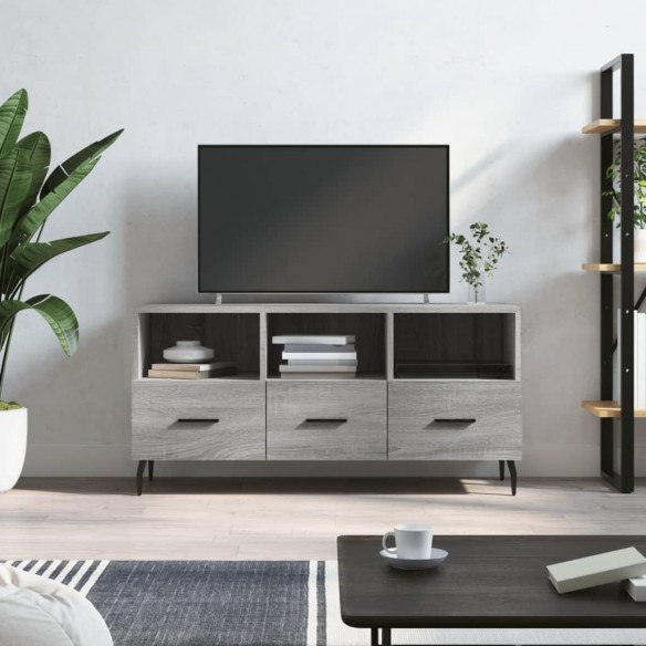 Meuble TV sonoma gris 102x36x50 cm bois d'ingénierie