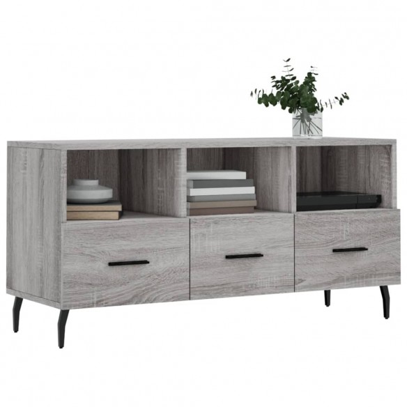 Meuble TV sonoma gris 102x36x50 cm bois d'ingénierie