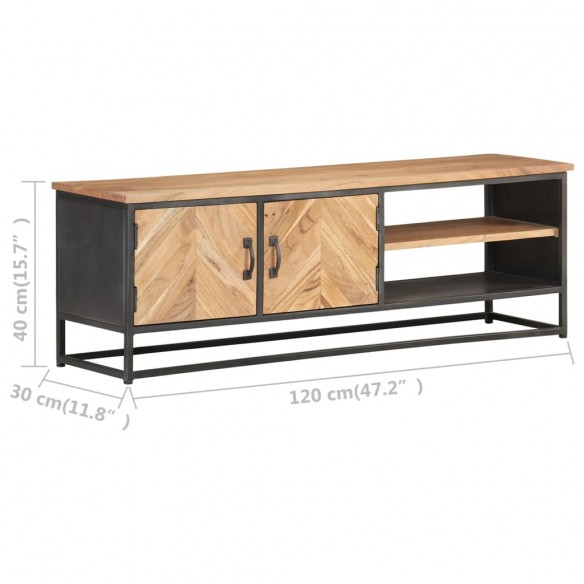 Meuble TV 120x30x40 cm Bois d'acacia massif