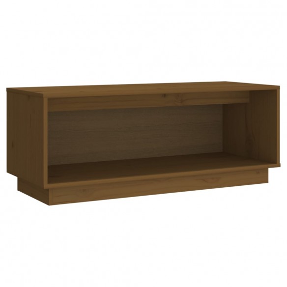 Meuble TV Marron miel 90x35x35 cm Bois de pin massif