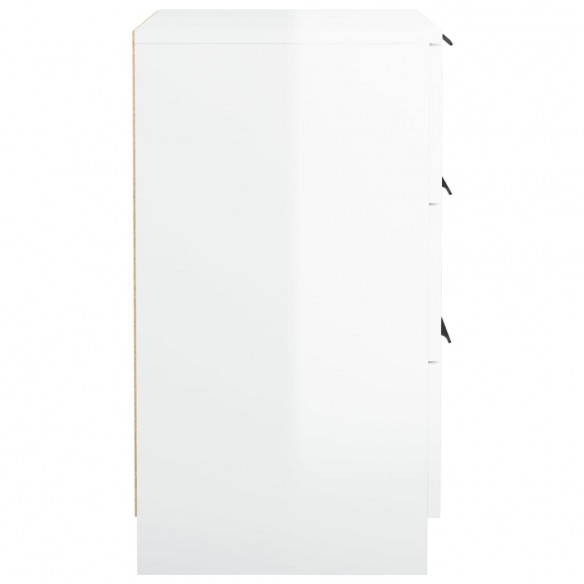 Tables de chevet 2 pcs Blanc brillant 40x36x65 cm