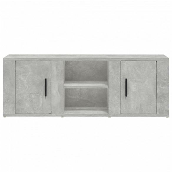 Meuble TV Gris béton 100x31,5x35 cm Bois d'ingénierie