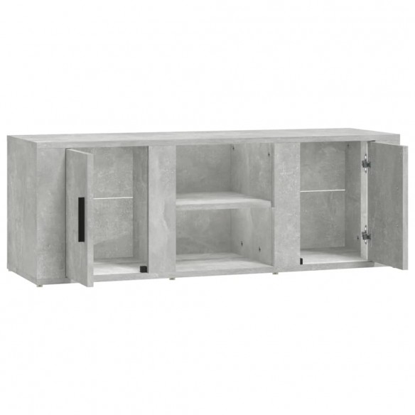 Meuble TV Gris béton 100x31,5x35 cm Bois d'ingénierie