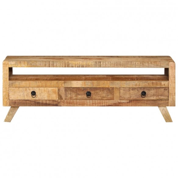 Meuble TV 110x30x40 cm Bois massif de manguier