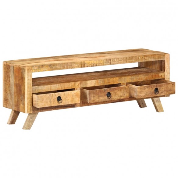 Meuble TV 110x30x40 cm Bois massif de manguier