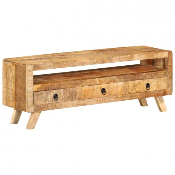 Meuble TV 110x30x40 cm Bois massif de manguier