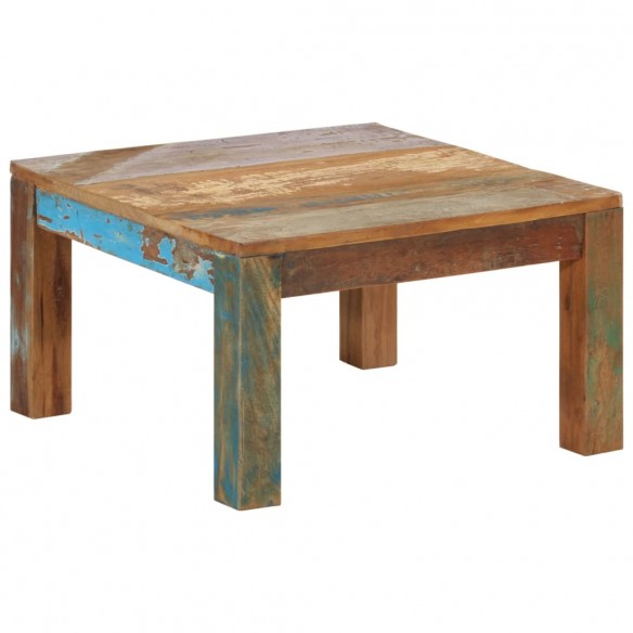 Table basse 60x60x35 cm Bois de récupération massif