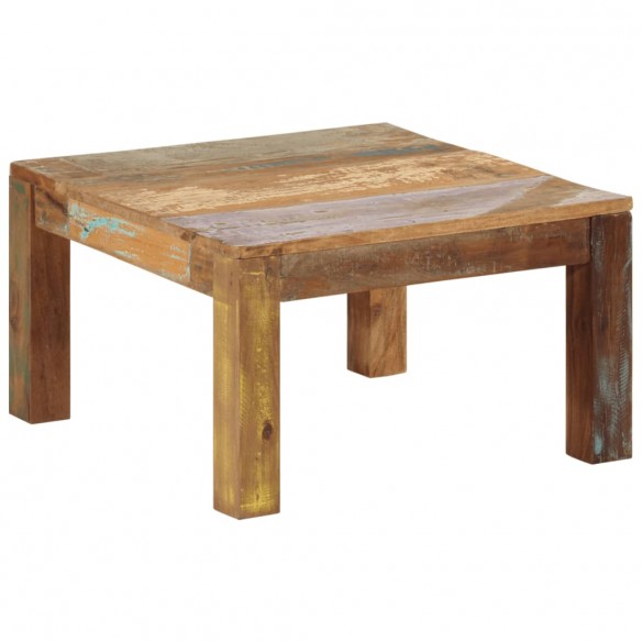 Table basse 60x60x35 cm Bois de récupération massif