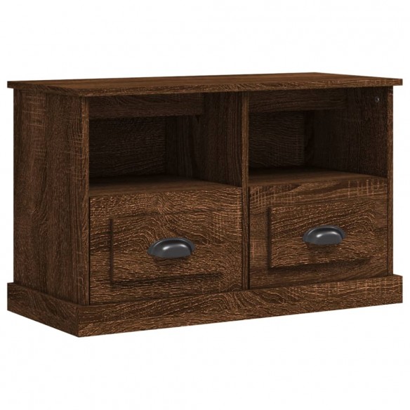 Meuble TV chêne marron 80x35x50 cm bois d'ingénierie