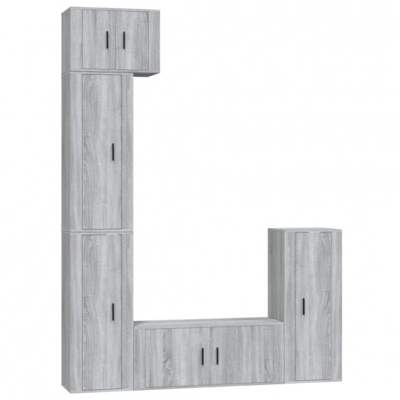 Ensemble de meubles TV 5 pcs Sonoma gris Bois d'ingénierie