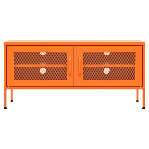 Meuble TV Orange 105x35x50 cm Acier