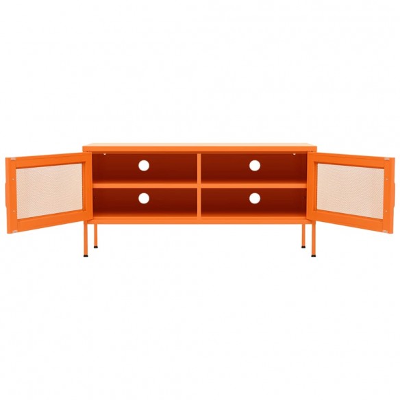 Meuble TV Orange 105x35x50 cm Acier