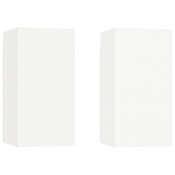 Ensemble de meubles TV 4 pcs Blanc Bois d'ingénierie