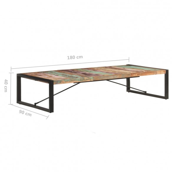 Table basse 180x90x40 cm Bois de récupération massif