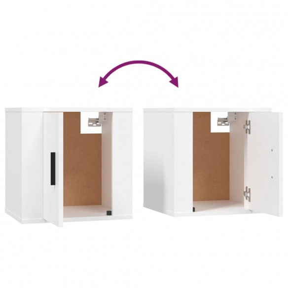 Ensemble de meubles TV 6 pcs Blanc Bois d'ingénierie