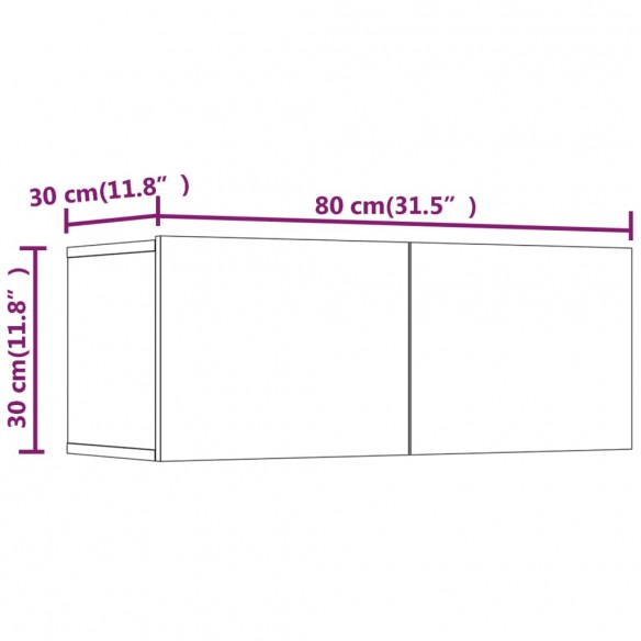 Ensemble de meubles TV 4 pcs Blanc Bois d'ingénierie