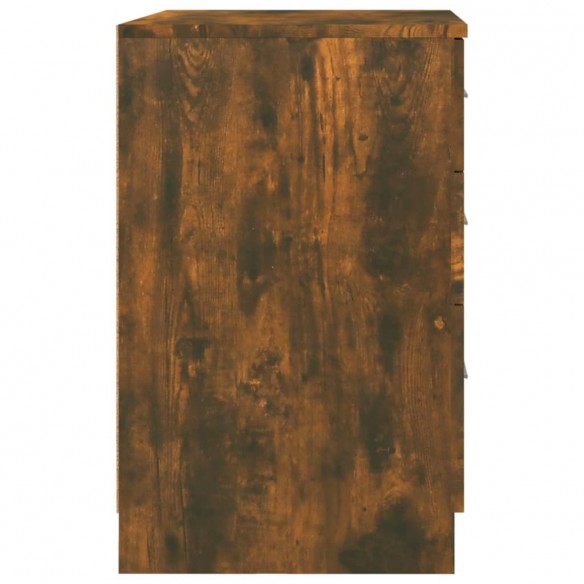 Table de chevet Chêne fumé 40x40x63 cm Bois d'ingénierie