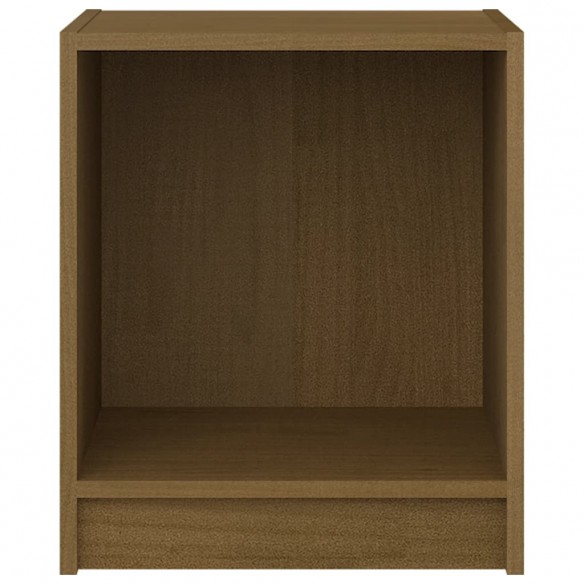 Table de chevet Marron miel 35,5x33,5x41,5cm Bois de pin massif