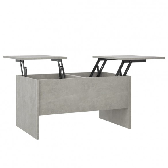 Table basse Gris béton 80x50x42,5 cm Bois d'ingénierie