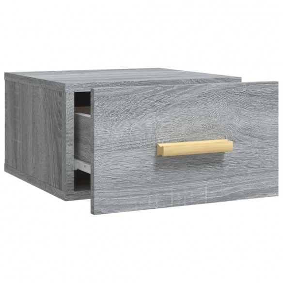 Tables de chevet murales 2 pcs sonoma gris 35x35x20 cm