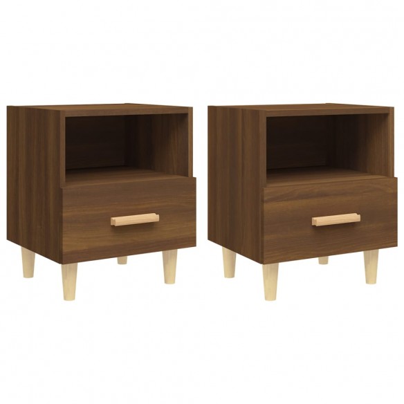 Tables de chevet 2 pcs Chêne marron 40x35x47 cm