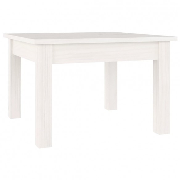 Table basse Blanc 45x45x30 cm Bois massif de pin