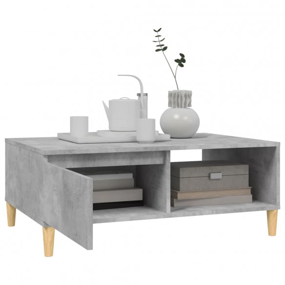 Table basse Gris béton 90x60x35 cm Aggloméré