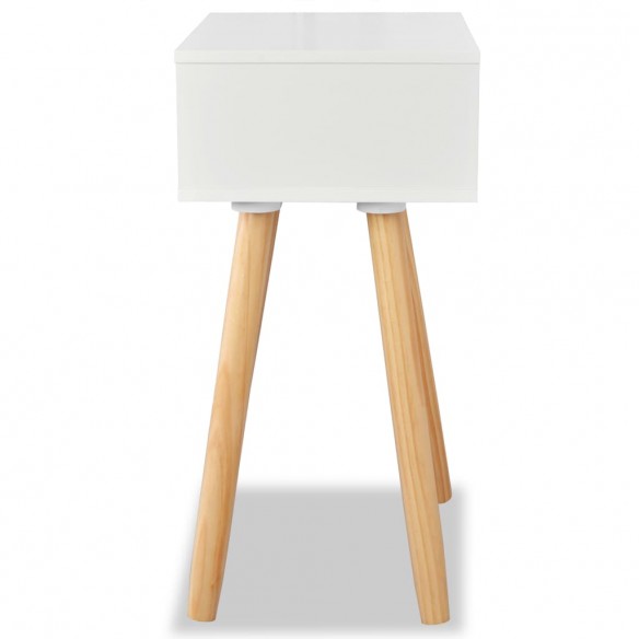 Table de chevet 2 pcs Bois de pin massif 40 x 30 x 61 cm Blanc