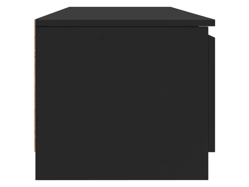 Meuble TV Noir 140x40x35,5 cm Aggloméré