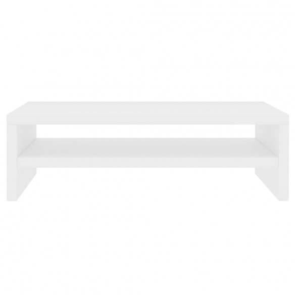 Support de moniteur Blanc 42 x 24 x 13 cm Bois d'ingénierie