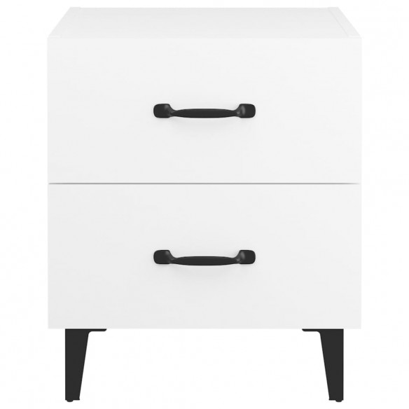 Tables de chevet 2 pcs Blanc 40x35x47,5 cm