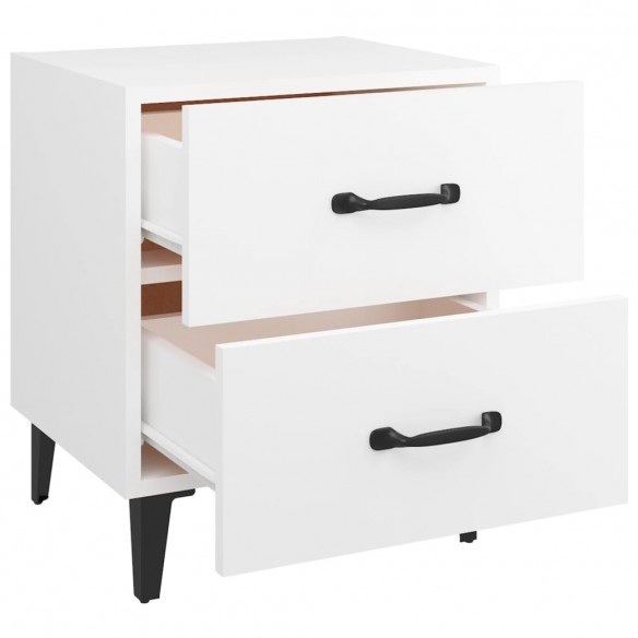 Tables de chevet 2 pcs Blanc 40x35x47,5 cm