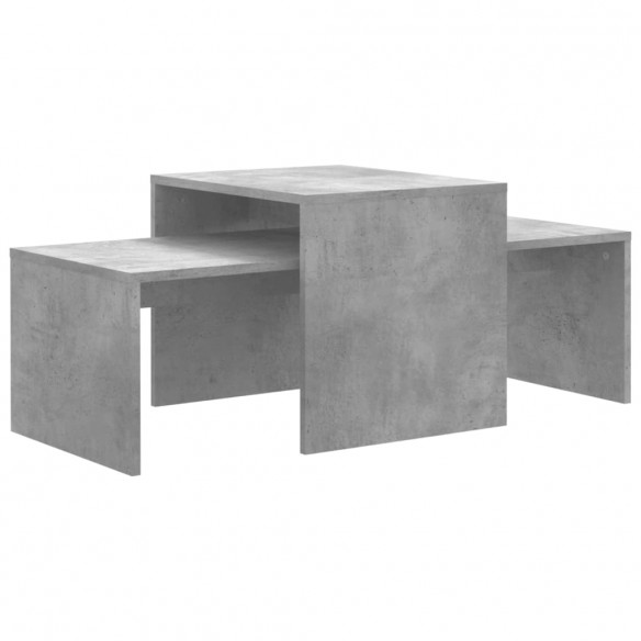 Ensemble de tables basses Gris béton 100x48x40 cm Aggloméré